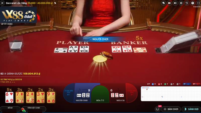 EVO Live Casino Baccarat Lộc Vàng Trực Tuyến